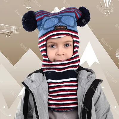 Купить Детская шапка шлем для мальчика шерсть двойная с подкладом зима  Машина за 1399р. с доставкой