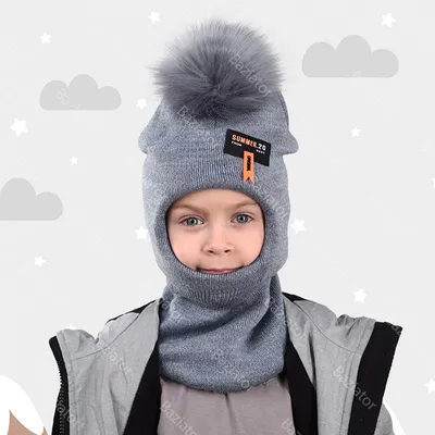 Зимняя детская шапка-шлем с помпонами – купить по низким ценам в  интернет-магазине Joom