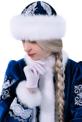 Шапка Снегурочки синяя - купить за 3500 руб: недорогие головные уборы в СПб