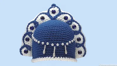 Шапочка Снегурочки, с косичками, 28х20см, цвет: синий - купить в  интернет-магазине Novex