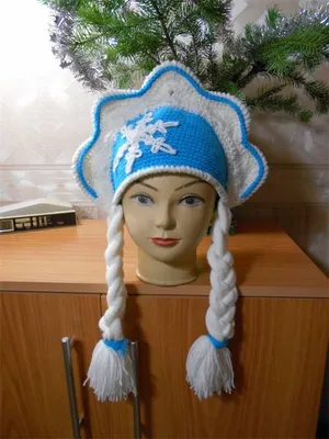 Шапочка Снегурочки. 100% шерсть #шапка #снегурочка #вязание #назаказ  #новыйгод #knitting #crochet #newyear #hat #handmade #ручнаяработа … | Шапка,  Шапочка, Вязание