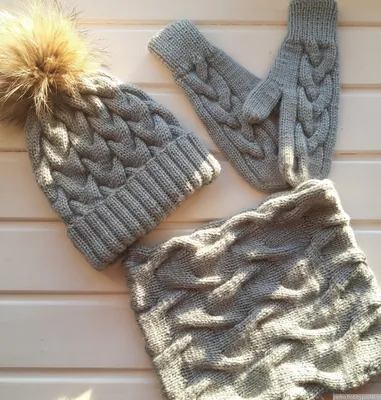 Зимняя шапка со снудом (№ 27944) ♡ Gepur - women clothes store