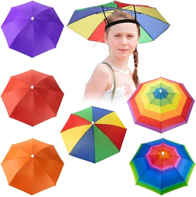 UMBRELLA HAT - 28350 FUN QUIRKY RAIN ACCESSORY COLOURFUL FESTIVALS SPORT  EVENTS | eBay
