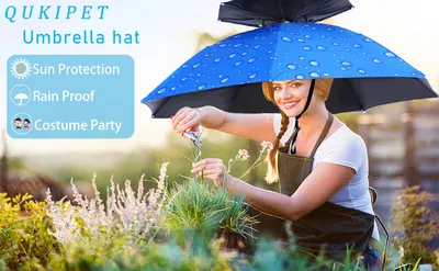 Walbest Outdoor Fishing Travel Foldable Windproof Anti-UV Sun Rain Umbrella  Hat Cap - Walmart.com