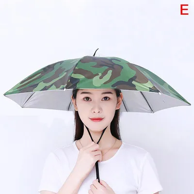 Umbrella Hat Rain Raining Dry Cover Heat Adjustable Colorful Rainbow  Folding Cap | eBay