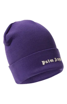 Мужская фиолетовая шапка PALM ANGELS купить в интернет-магазине ЦУМ, арт.  PMLC022F22KNI0013701