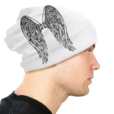Потрясающая шапка с крыльями ангела, шапки, осенне-зимние лыжные шапочки,  облегающие шапки для мужчин, вязаные шапки, термоэластичная шапка унисекс |  AliExpress