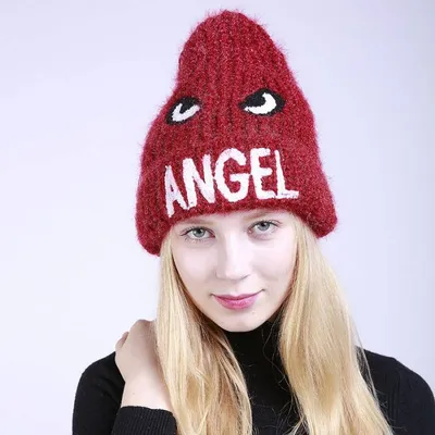 купить вязанную шапку ANGEL