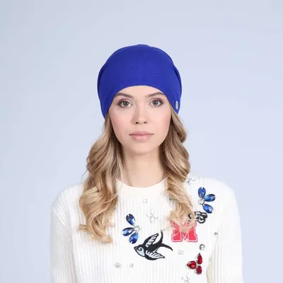 Шапка колпак женская вискоза синяя ANGEL 861-420 — купить в  интернет-магазине Магазин аксессуаров и солнцезащитных очков LuckyLOOK