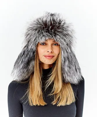 Роскошная шапка из чернобурки Т1413 - магазин шуб Diana Furs