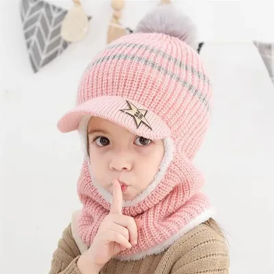 Зимние детские шапки, вязаная шапка для маленьких девочек, шерстяная шапка  для мальчиков, шарф для лица, детская шапка, шапки с милыми кошачьими  ушками для детей, новинка, для детей 3-10 лет, Прямая поставка | AliExpress