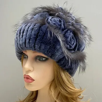 Зимняя женская меховая шапка из кролика (Рекс) \"Петли\" (ID#343515282),  цена: 1650 ₴, купить на Prom.ua