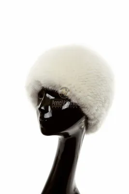 Меховая женская шапка ушанка с белым мехом купить в Москве недорого