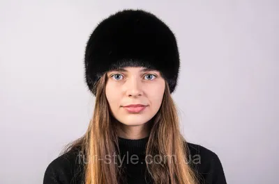 Женская трикотажная шапка с полоской из натурального меха норки \"Боярка\"  (ID#1490403846), цена: 1850 ₴, купить на Prom.ua