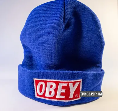 Купить зимнюю шапку OBEY голубую в Украине | Tempa