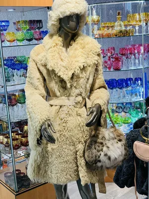 Дубленка авиатор из натуральной овчины - цвет коричневый купить с доставкой  в Москве | CITY FURS