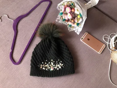 Разноцветная вязаная шерстяная шапка с драгоценными камнями женская теплая  универсальная шерстяная шапка для осени и зимы уличная сохраняющая тепло  шапка | AliExpress