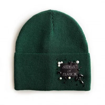 Новая черная шапка зима с камнями, вязаная зимняя шапка: цена 180 грн -  купить Головные уборы на ИЗИ | Кривой Рог