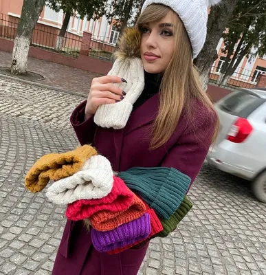 Женская Шапка крупной вязки с отворотом купить в онлайн магазине - Unimarket