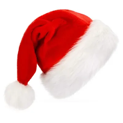 Рождественская шапка, шапка Санта-Клауса на Рождество, подходит для  взрослых и детей, плотная теплая Красная шапка для взрослых, рождественские  праздничные шапки, домашнее украшение | AliExpress
