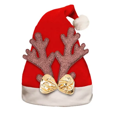 Купить Рождественская шапка Шапка Санта-Клауса Рождественская вязаная шапка  Санта-Клауса Досуг Женщины/Девочки | Joom