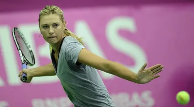 Мария Шарапова отбивает теннисный мяч…» — создано в Шедевруме