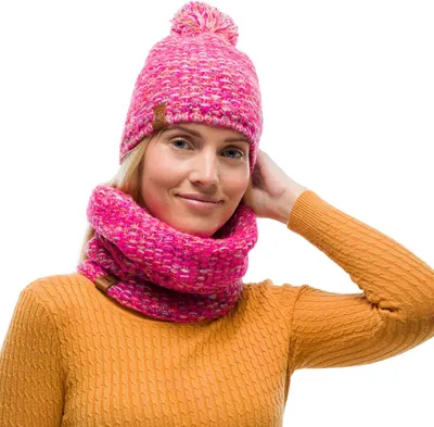 Вязаный шарф-труба с флисом Buff Neckwarmer Knitted Polar Grete Pink -  купить по выгодной цене | Банданы, шарфы и повязки Buff из Испании