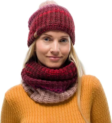 Вязаный шарф-труба с флисом Buff Neckwarmer Knitted Polar Alina Maroon -  купить по выгодной цене | Банданы, шарфы и повязки Buff из Испании