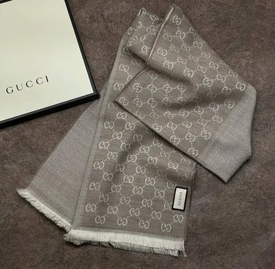 Gucci Женский шарф GG Monogram - Beige 194x66 см