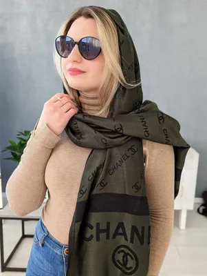 Шарф Chanel,188х19 см, one size, черный — купить в интернет-магазине по  низкой цене на Яндекс Маркете