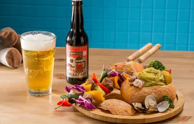 Обои пиво, мясо, овощи, шашлык картинки на рабочий стол, раздел еда -  скачать