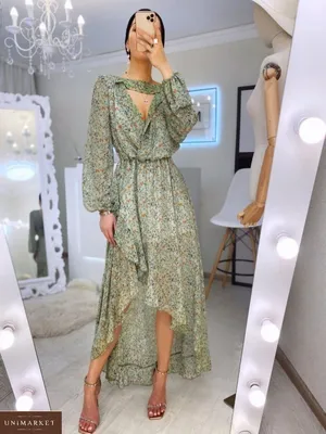Женское Шифоновое платье на запах купить в онлайн магазине - Unimarket