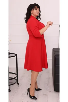 Женская одежда оптом Montella | Красивое платье № 4020 , красное с чёрным