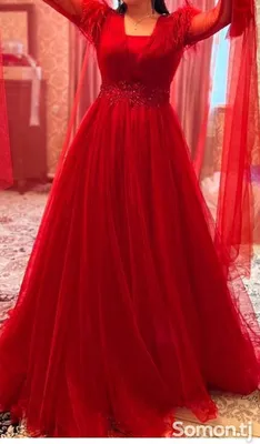 Шикарное красное платье с оборками от Xijun, строгие вечерние платья  трапециевидного силуэта с открытыми плечами и рюшами, вечернее платье с  поясом | AliExpress