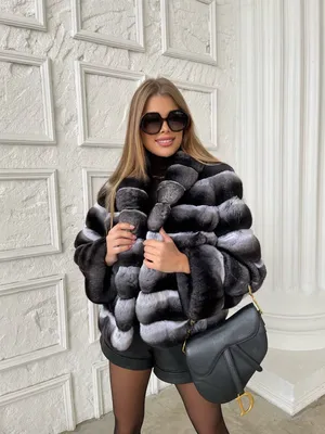 Куртка из шиншиллы с воротником шаль купить в интернет-магазине  Pret-a-Porter Furs