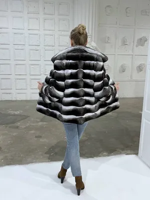 Куртка из меха шиншиллы с воротником-стойкой купить в интернет-магазине  Pret-a-Porter Furs