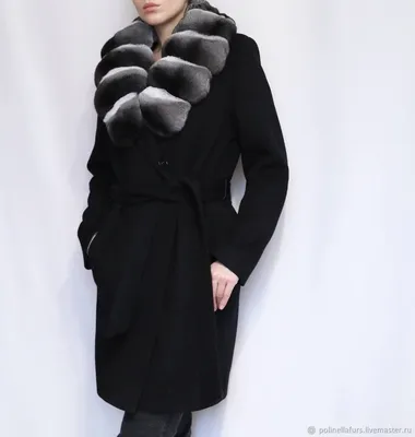 Пальто из шерсти со съёмным воротником из шиншиллы – купить на Ярмарке  Мастеров – PWGBQRU | Пальто, Москва
