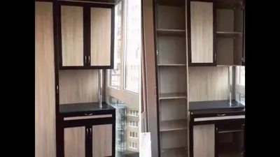 Шкаф на балкон: ТОП-100 фото удобного и практичного дизайна мебели на  балконе
