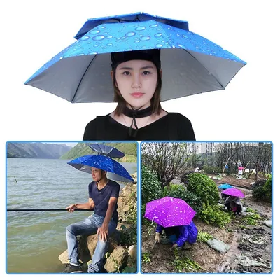 Tools UV Protection Fishing Sunshade Umbrella Hat Fishing Cap Umbrella Caps  | eBay