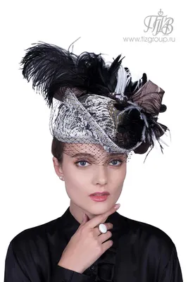 Коктейльная шляпка с вуалью - купить за 7000 руб: недорогие шляпы женские,  19 в., вуалетки в СПб