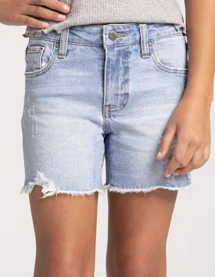 Premium Air Mid-Rise Slouchy Boyfriend Denim Shorts