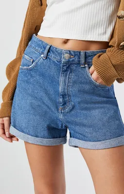 Mid-Rise Ripped Boyfriend Jean Shorts for Women -- 3-inch inseam | Old Navy