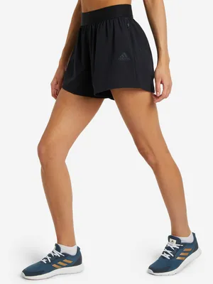 Шорты женские adidas черный цвет — купить за 2849 руб. со скидкой 50 %,  отзывы в интернет-магазине Спортмастер
