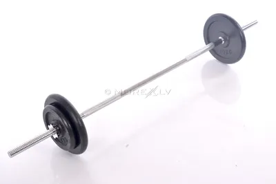 Штанга с металлическими блинами 37 кг barbell_metal_set_37kg Гантели, штанги  и гири купить в Риге с доставкой, цена, заказать в интернет магазине | MOREX