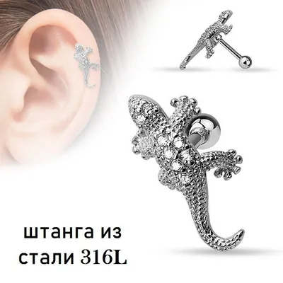 Серьга для пирсинга уха, микроштанга штанга с сияющими кристаллами - купить  с доставкой по выгодным ценам в интернет-магазине OZON (746023690)