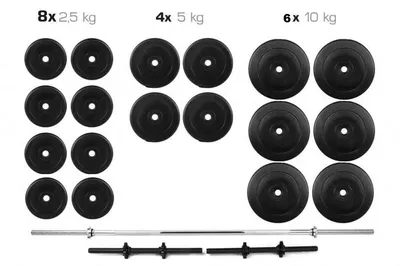 Наборные гантели по 16 кг + Штанга 50 кг RN-Sport купить недорого, цена 10  470 грн. | Rn-Sport