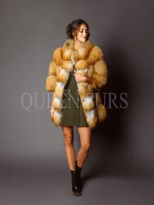 Короткая шуба из меха лисы Fur_avenue 598173003 цены в Москве, купить  одежду, каталог, фото товара и доставка в интернет-магазине Снежная Королева