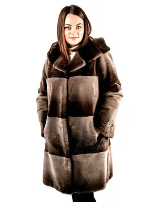 Пальто меховое женское Б-3 бобр кэмел песец бежевый - купить в Москве по  выгодной цене