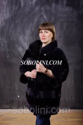 Полупальто меховое женское ПР-2 бобр цветной, норка коричневая - купить в  Москве по выгодной цене