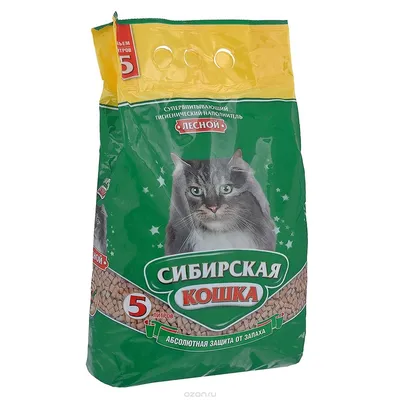 Сибирская кошка Лесной Древесный наполнитель - KUPI-KORM